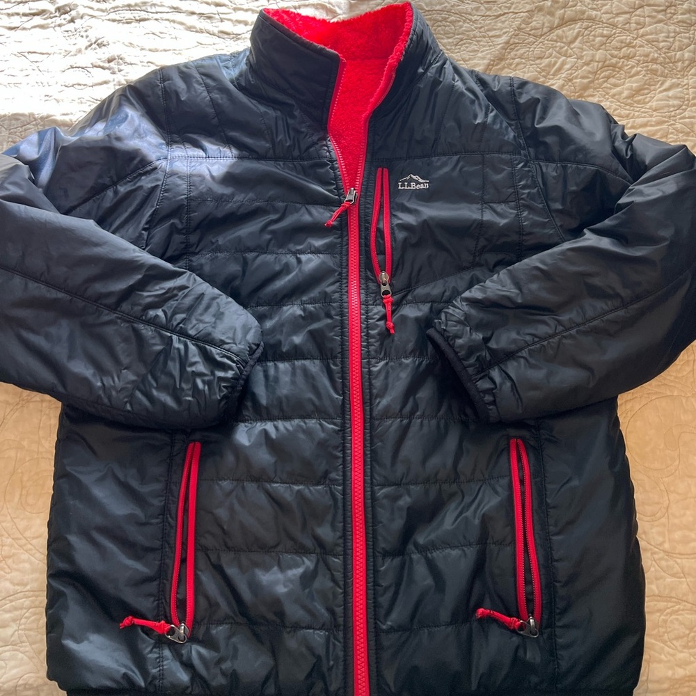 Kids large LL Bean reversible jacket